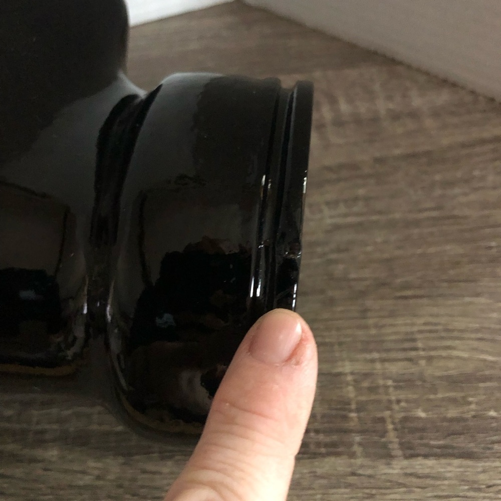 Vtg Black Glass Mannequin Head - Picture 9 of 15